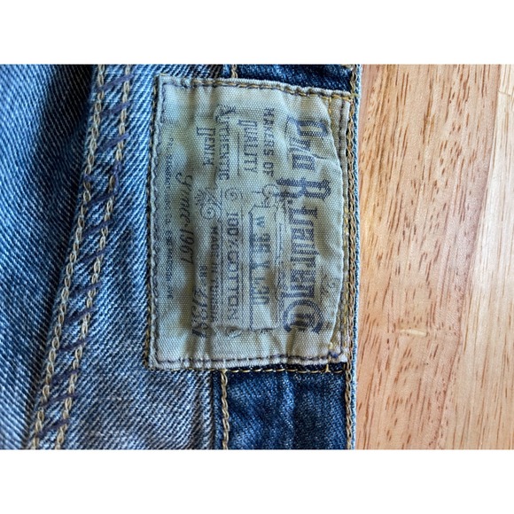 Polo Ralph Lauren Mens 35x30 Patchwork Denim Jeans Fall 2010 Distressed R66SD76 - Picture 8 of 12
